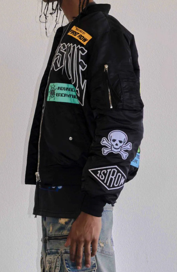 First Row Jacket - Force Multi Patch - Black - FRJ4012A
