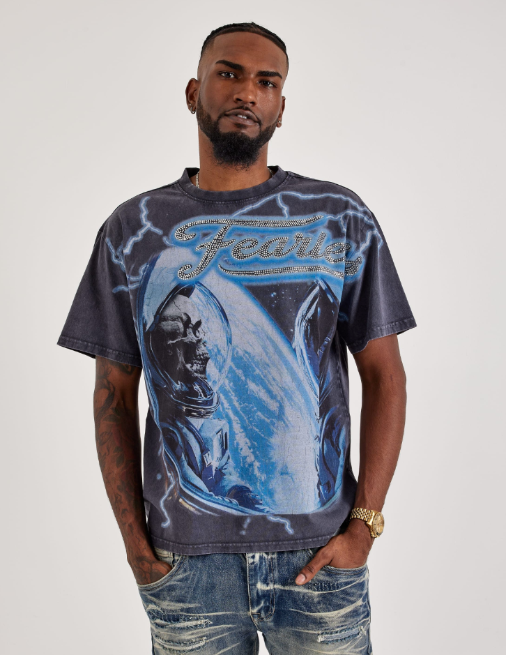 Majestik T-Shirt - Astronaut Garment Dyed - Light Grey - TD2528