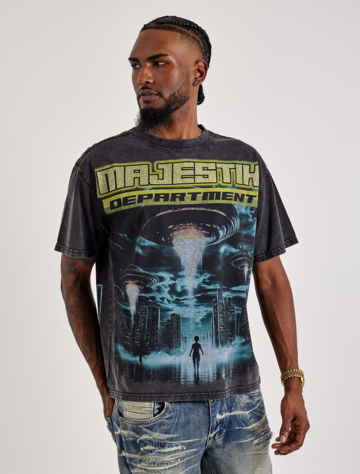 Majestik T-Shirt - World Wide Department - Black - TD2537