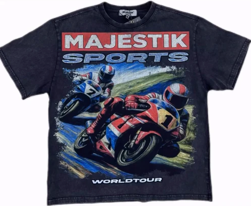 Majestik T-Shirt - Sports World Tour - Black - TE2579