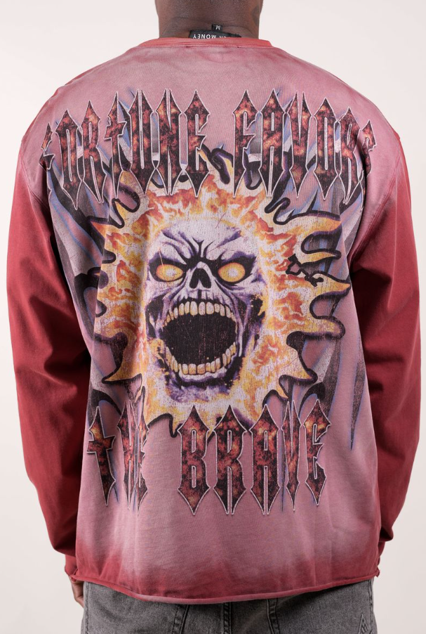 Paper Money T-Shirt - Snake Longsleeve - Red - BH3329