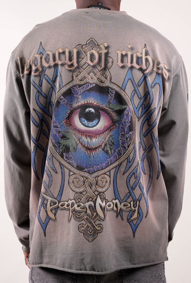 Paper Money T-Shirt - Rose Fortune Longsleeve - Stone - BH3329