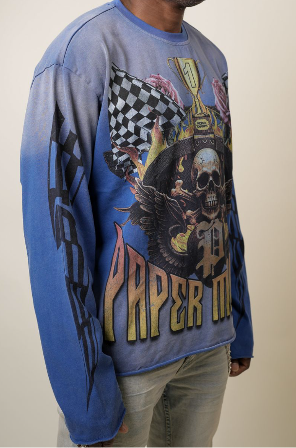 Paper Money T-Shirt - First Place Longsleeve - Blue - BH3389