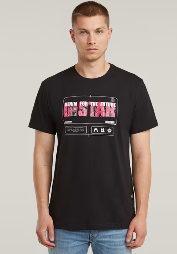 G-Star T-Shirt - Flyer Graphic - DK Black - D26042-336
