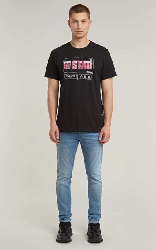 G-Star T-Shirt - Flyer Graphic - DK Black - D26042-336