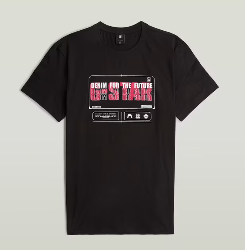 G-Star T-Shirt - Flyer Graphic - DK Black - D26042-336