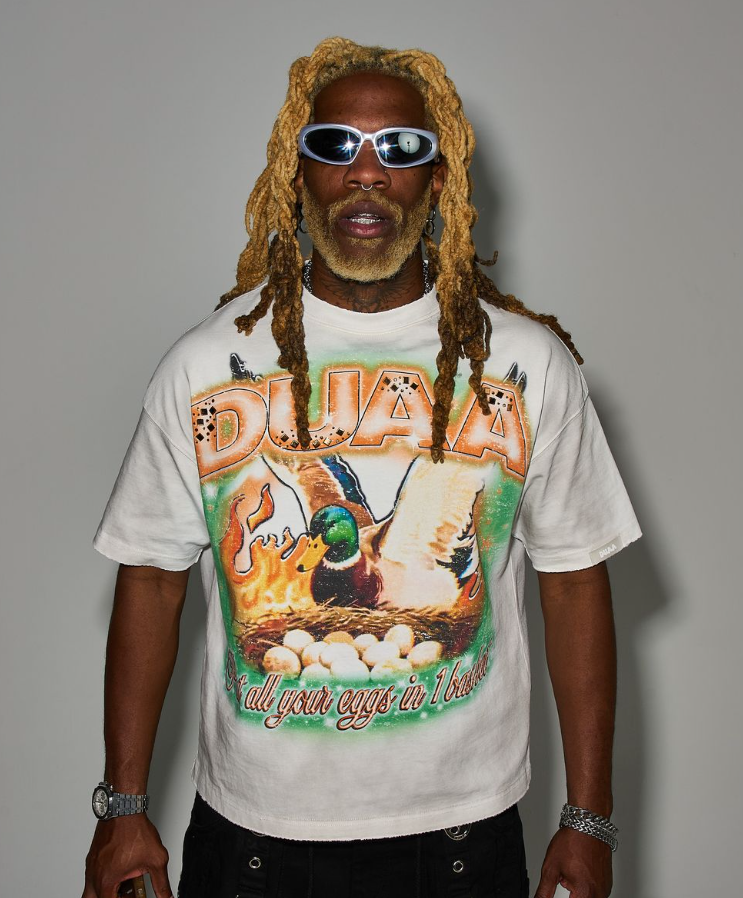 Duaa T-Shirt - Basket  - White - DTBWT