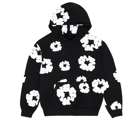 Hoodie - denim tears black