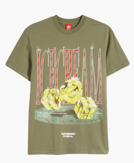 Icecream T-Shirt - Fear of a Rich Planet(Oversized)-Four Leaf Clover - 441-1302