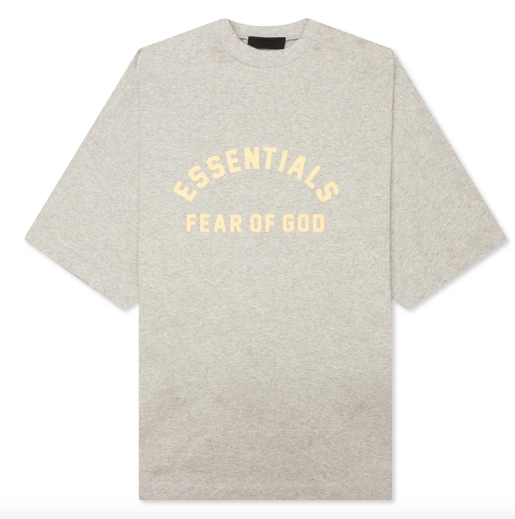 Essentials T-Shirt - Fear of God Essentials Heavy Jersey Crewneck - Light Heather Oatmeal - FGMHT127