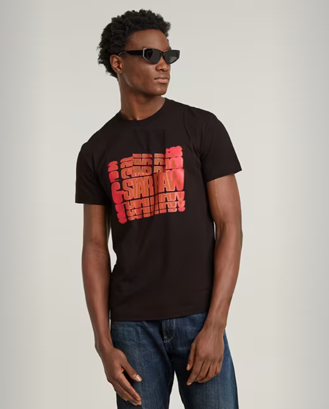 G-Star T-Shirt - Gradient GR R T - Black - D25084-336-6468