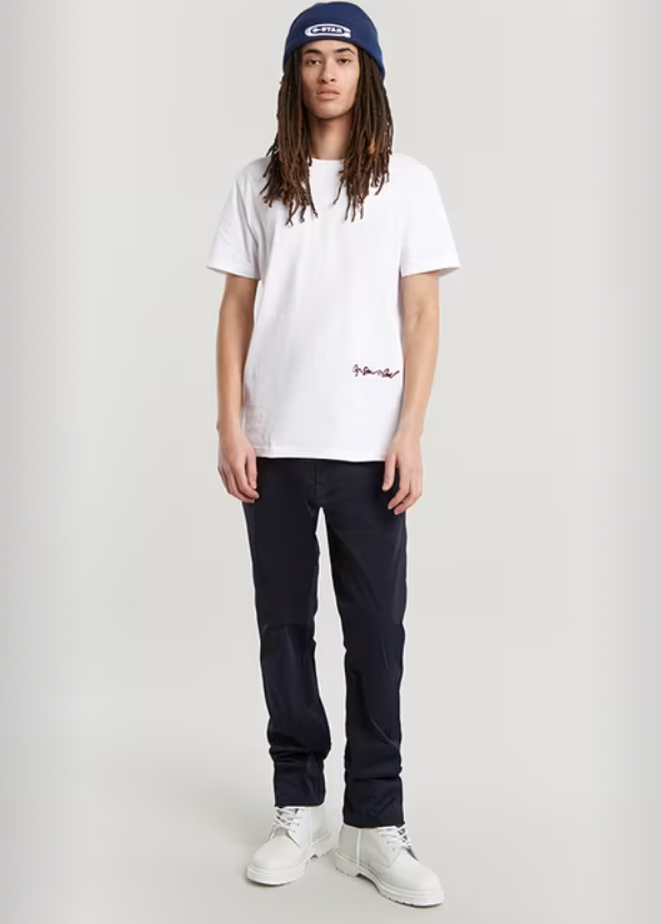 G-Star T-Shirt - Circle Back  Graphic  - White - D25087