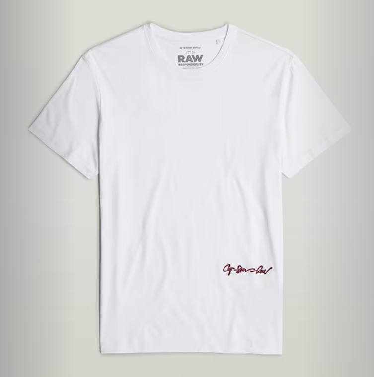 G-Star T-Shirt - Circle Back  Graphic  - White - D25087