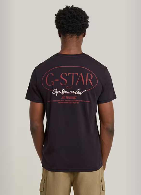 G-Star T-Shirt - Circle Back  Graphic  -Dark Black - D25087