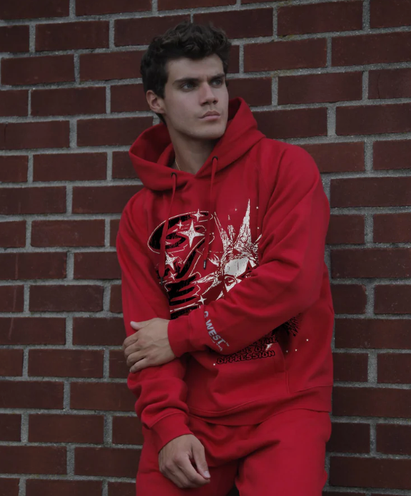 G-West Jogger Set - Breaking the Cycle - Red - GWDSHLHD9095