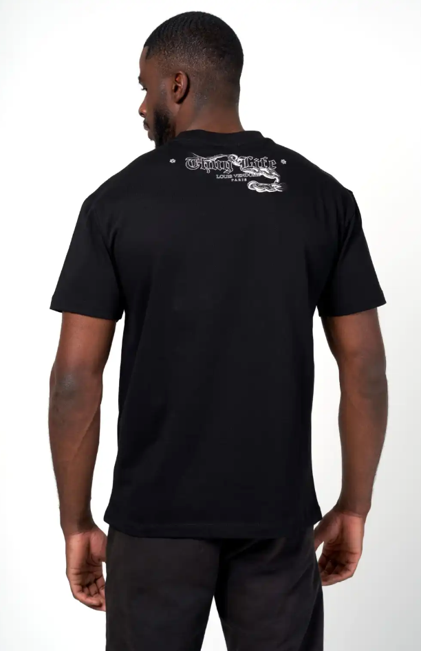 Louis Vendome T-Shirt - Angry Dogs Thug Life - Black - LV69