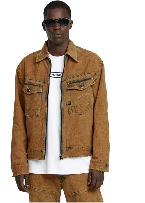 G-Star Jacket - Dakota Zip Jacket - Vintage Sandstone Restored - D26128
