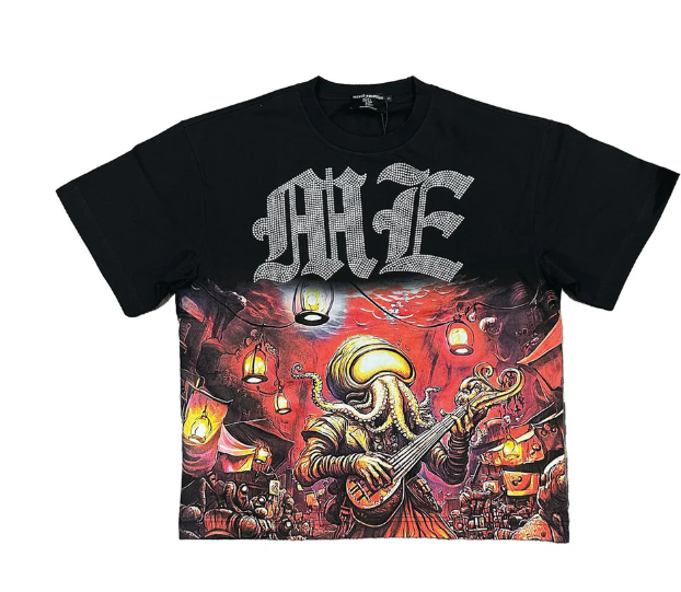 MIxed Emotion T-Shirt - Octopus Rhinestone Tee - ORT