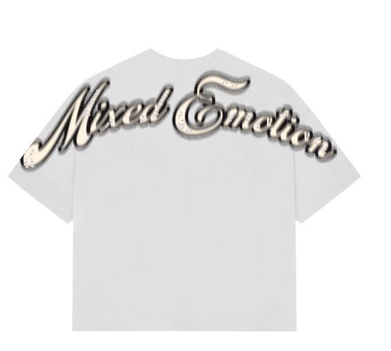 MIxed Emotion T-Shirt - White Pearl Cropped Tee - MEWPT1
