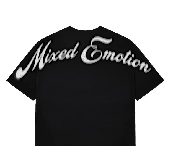 MIxed Emotion T-Shirt - Black Pearl Cropped Tee - MEBPT2