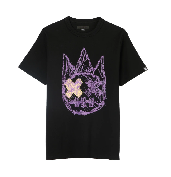 Cult Of Individuality Shirt - Short Sleeve Crew Neck Tee "Shattered Logo" - Black  - 625A5-K24A