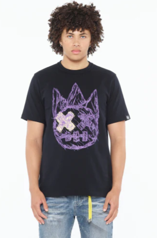 Cult Of Individuality Shirt - Short Sleeve Crew Neck Tee "Shattered Logo" - Black  - 625A5-K24A