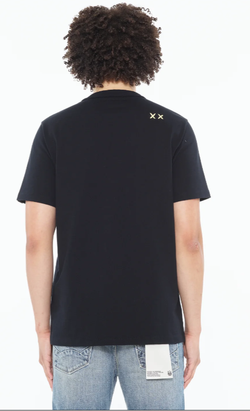 Cult Of Individuality Shirt - Short Sleeve Crew Neck Tee "Shattered Logo" - Black  - 625A5-K24A