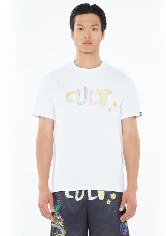 Cult Of Individuality Shirt - Short Sleeve Crew Neck Tee - White - 625A-K36A