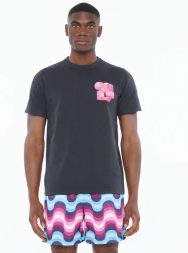 Cult Of Individuality Skirt - Short Sleeve Crew Neck Tee "Marker Logo" - Steel - 625A5-K35A