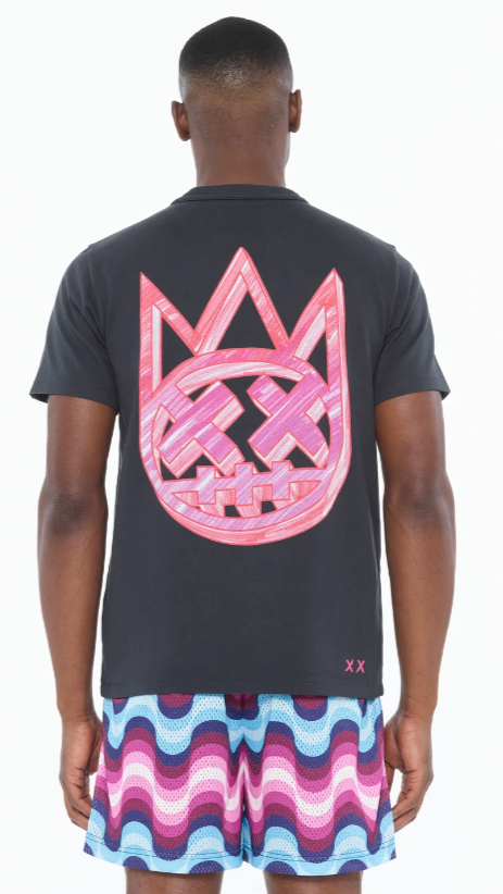 Cult Of Individuality Skirt - Short Sleeve Crew Neck Tee "Marker Logo" - Steel - 625A5-K35A