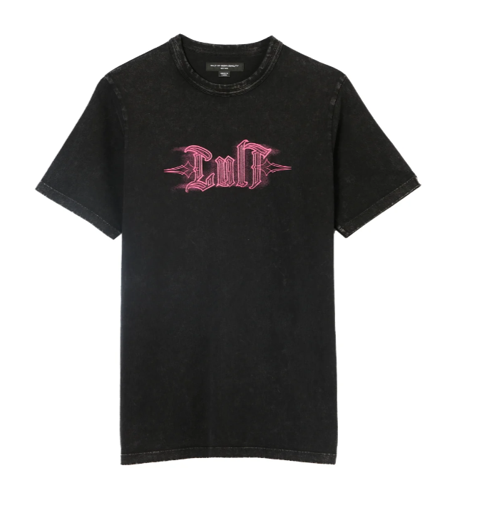 Cult Of Individuality Shirt - Short Sleeve Crew Neck Tee "Pinstripe Logo" -  Steel - 625A5-K29A