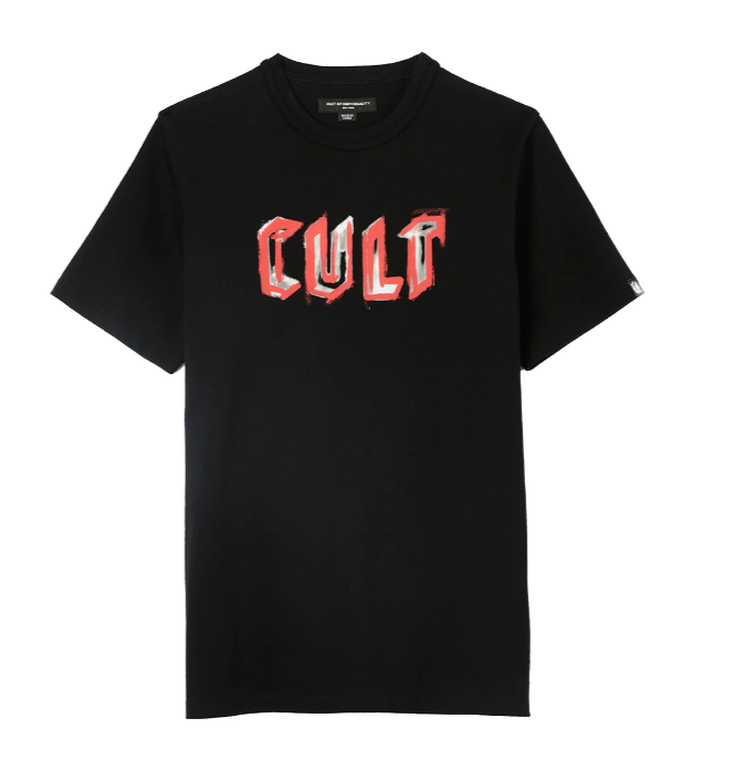 Cult Of Individuality Shirt - Short Sleeve Crew Neck Tee "Painter Logo" - Black - 625A4-K32A