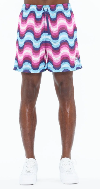 Cult Of Individuality Shorts - Mesh Shorts - Blue Wave - 625A5-MS71C