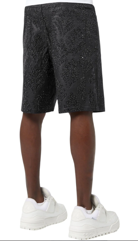 Guapi Shorts - All Black Embellished Denim Shorts V2 - BEV2