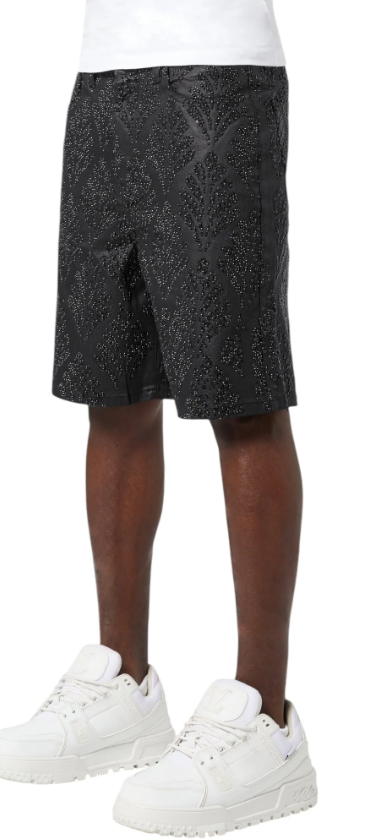 Guapi Shorts - All Black Embellished Denim Shorts V2 - BEV2