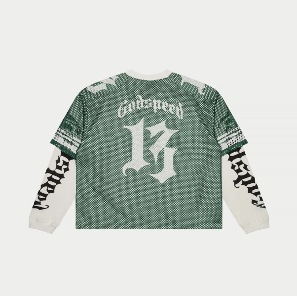 GODSPEED Sweatshirt - Mainline Collection TD Layered Jersey  Green White