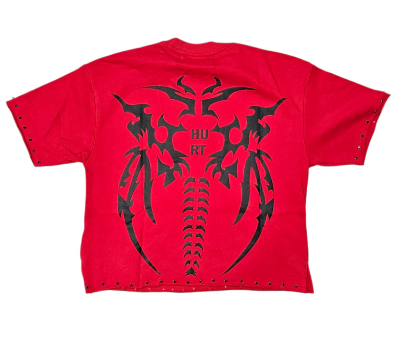 Bkys T-Shirt - Hurt Cropped - Red - T1285