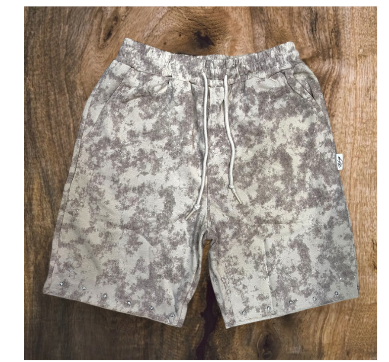 Bkys Shorts - Rhinestone - Washed Beige - SP1236
