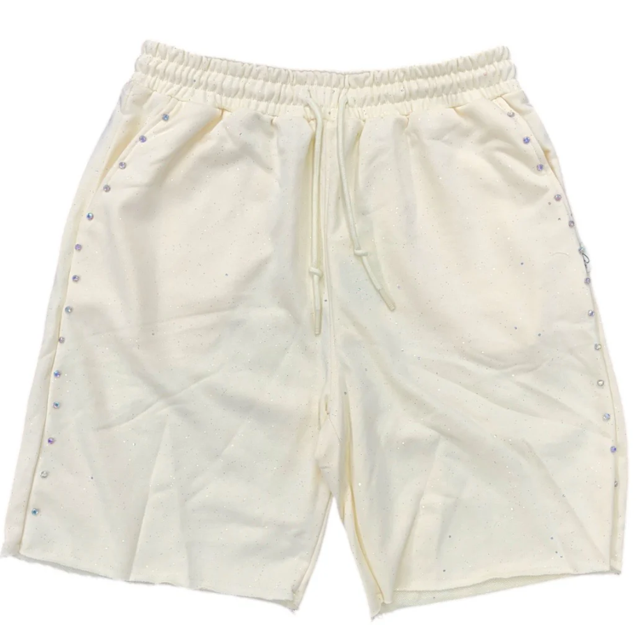 Bkys Shorts - Rhinestone - Off White - SP1279
