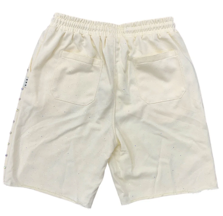 Bkys Shorts - Rhinestone - Off White - SP1279