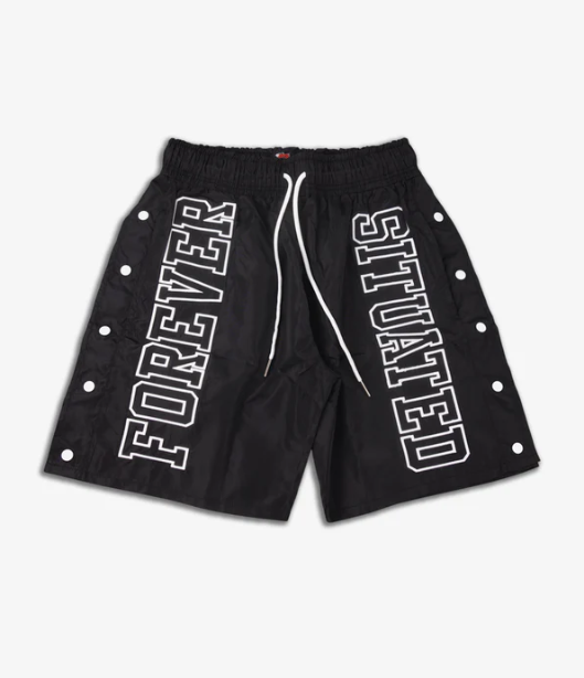 Forever Situated Shorts - Nylon - Black - FSNSSB