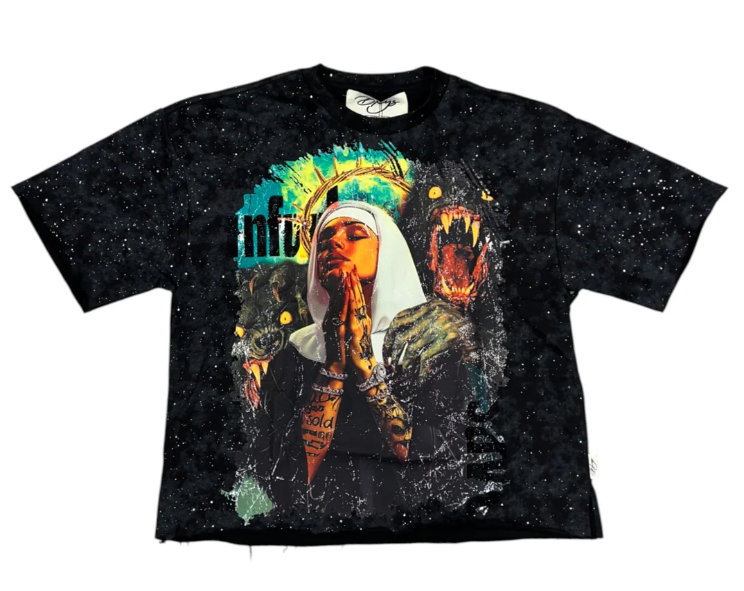 Bkys T-Shirt - Prayer - Washed Black - T1333