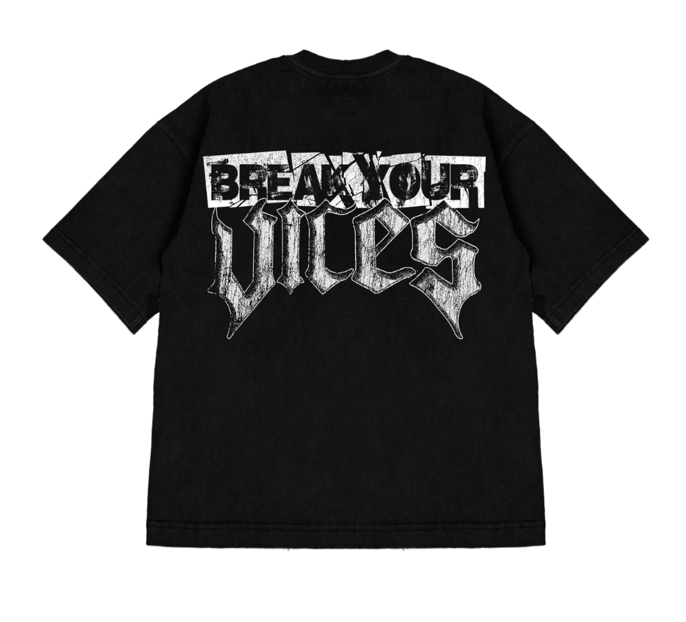 Human Vices T-Shirt - Break Your Vices - Black - HVTSBYVB