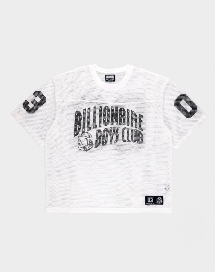 Billionaire Boys Club T-Shirt - BB Varsity SS Knit(Cropped Fit) - White - 851-6314