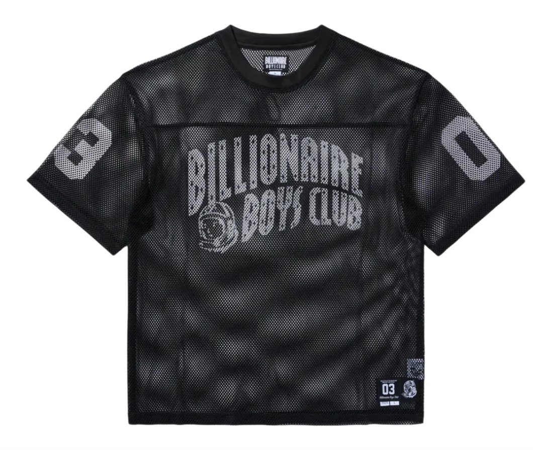 Billionaire Boys Club T-Shirt - BB Varsity SS Knit(Cropped Fit) - Black - 851-6314
