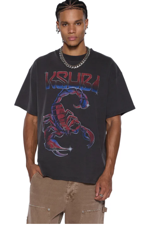 Ksubi T-Shirt - Venom Ekcess SS - Faded Black - MPF25TE026