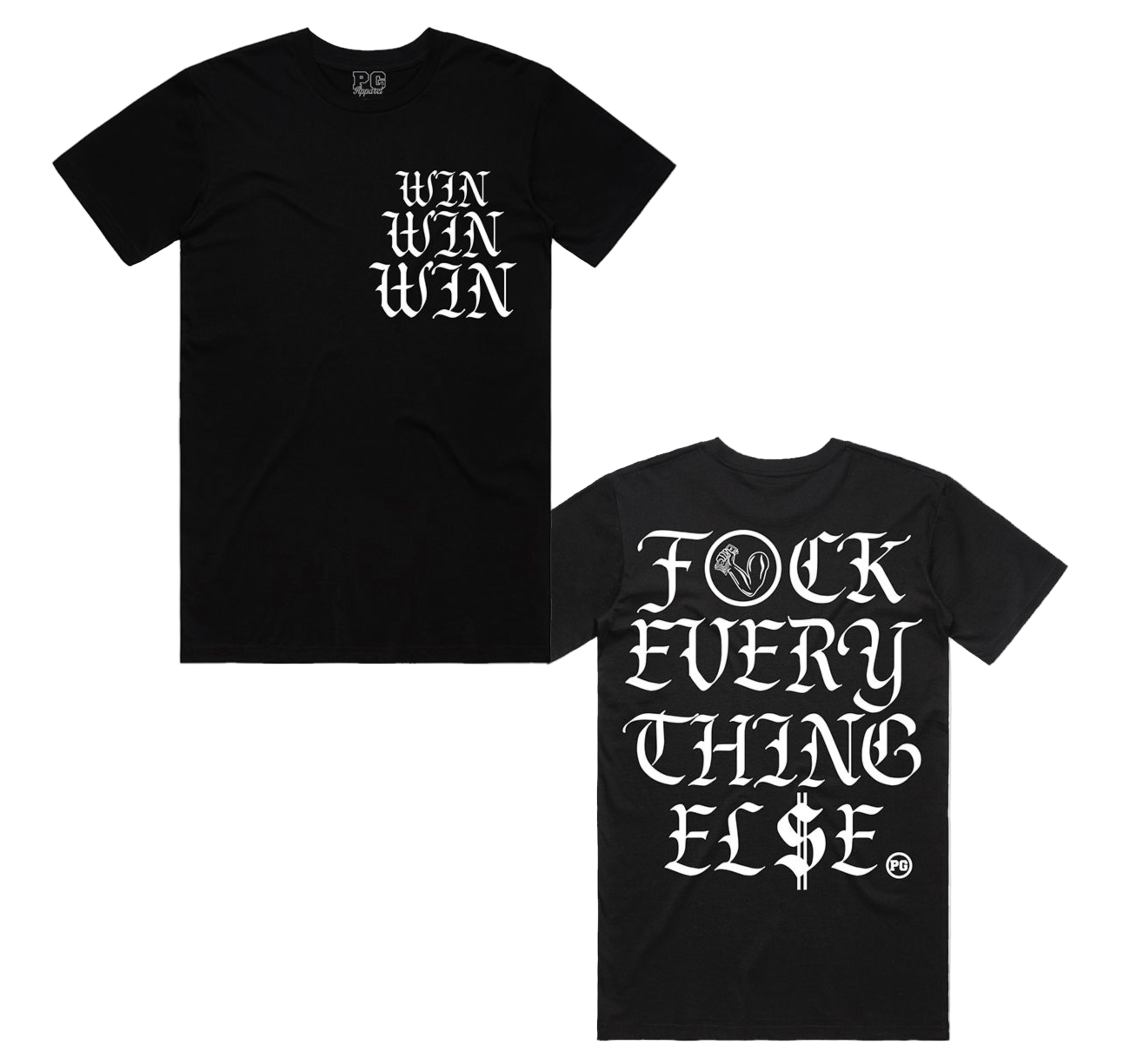 Pg Apparel T-Shirt - Win - Black and White - 100