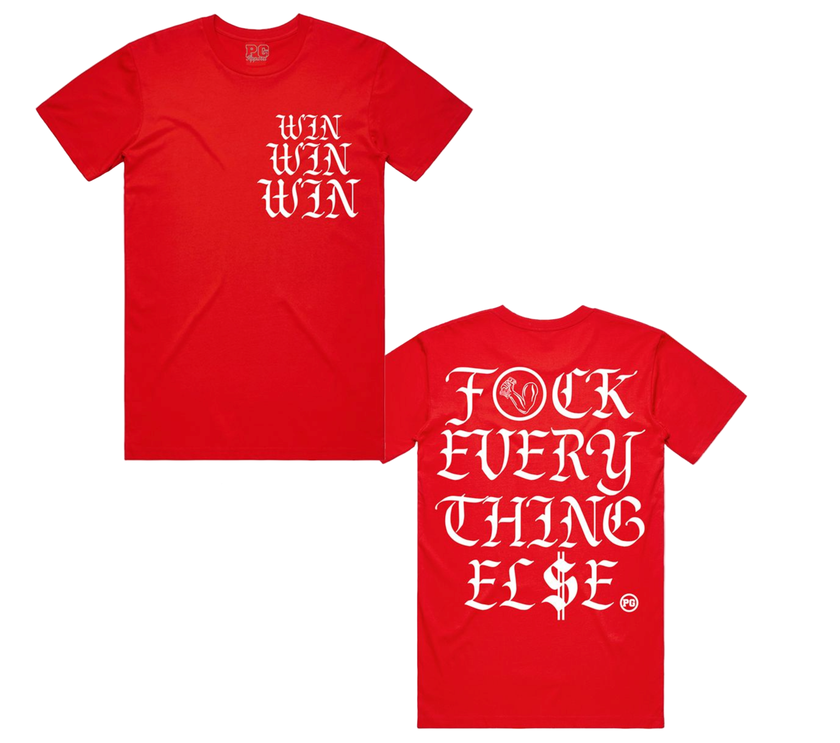 Pg Apparel T-Shirt - Win - Red and White - 100