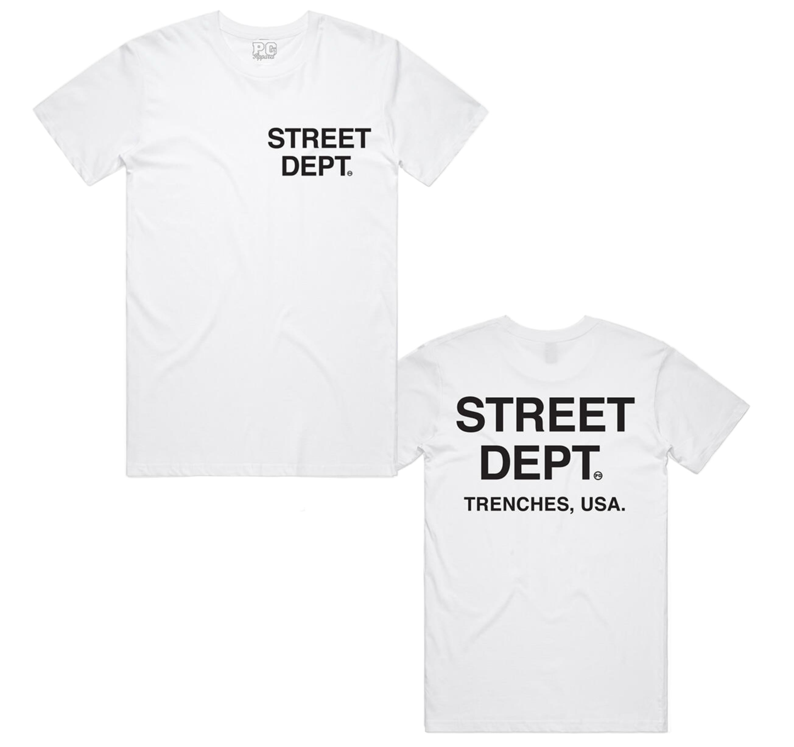 Pg Apparel T-Shirt - Street Dept - White  - STDPT100