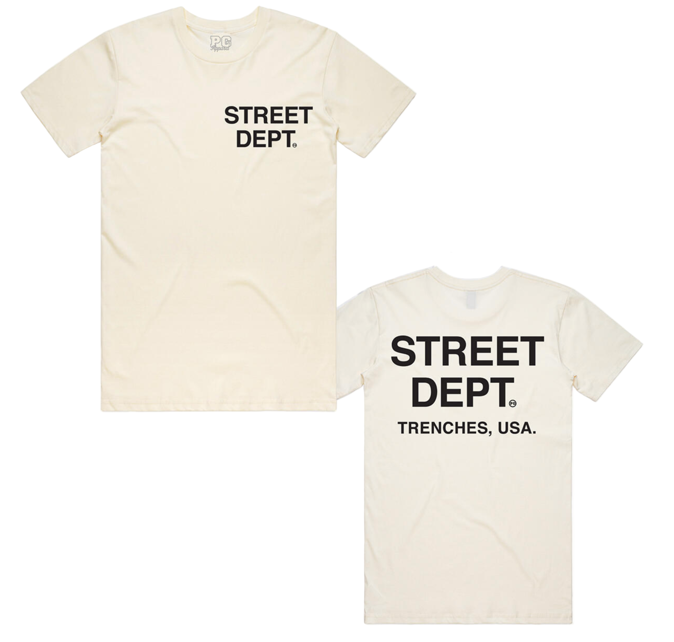 Pg Apparel T-Shirt - Street Dept - Cream  - STDPT100